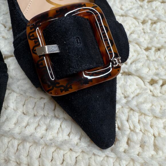 SAM EDELMAN Sonja Pointed Toe Ballet Flats Black Tortoiseshell Size 7 - Picture 4 of 12